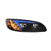 Peterbilt 386 387 Blackout LED Headlight With RGB Position Light Bar Passenger Blue