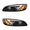 Peterbilt 386 387 Blackout LED Headlight With RGB Position Light Bar Both