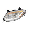 International LT Chrome LED Headlight With Sequential Turn Signal Driver On