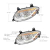 International LT Chrome LED Headlight With Sequential Turn Signal Driver Dimensions