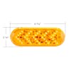 6" Oval Sequential Turn Signal Light Dimensions