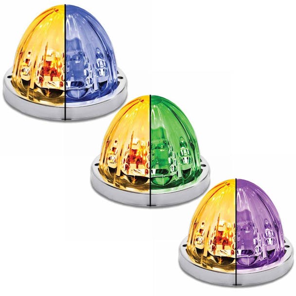 Dual Revolution Watermelon Amber LED Turn Signal And Marker Light All Default