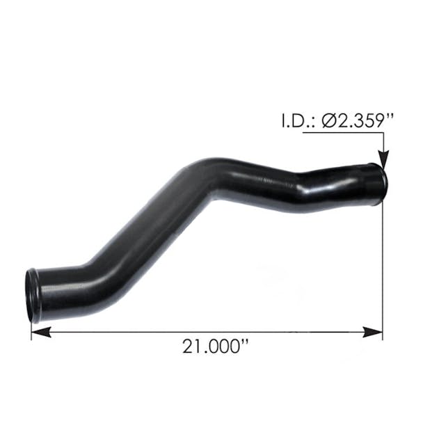 Freightliner Upper Radiator Hose 0523103000 9365203-Dimensions