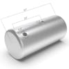 Peterbilt Aluminum Replacement 125 Gallon Fuel Tank 2007 & Newer - passenger dimensions