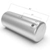 Peterbilt Aluminum Replacement 135 Gallon Fuel Tank Rear Fill - dimensions
