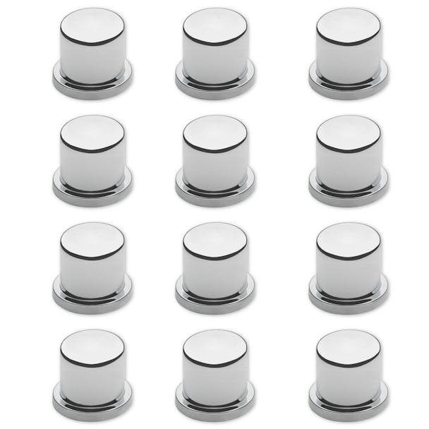 Chrome ABS Plastic Lug Nut Cover 15/16" 12-Pack (100974) - 12