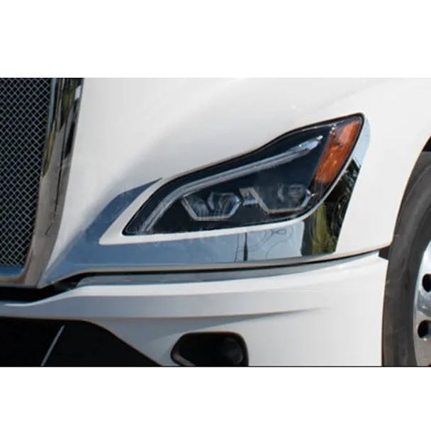 Kenworth T680 Next Gen Stainless Steel Fender Guard Headlight Trims-Main