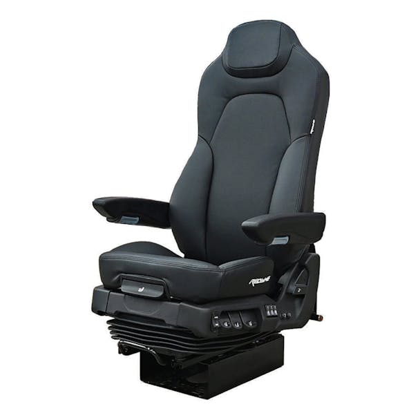 Unlimited Comfort Heat & Cooling Leather Truck Seat By Redline - Angled view