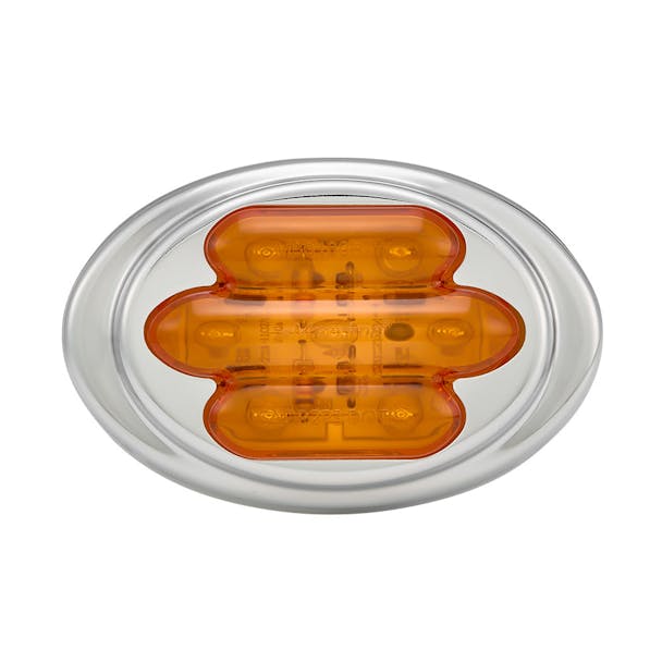 7 LED Mini Chrome Oval Clearance Marker LED Light By Maxxima Default