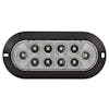 10 LED 6" Oval Red STT Light By Maxxima - Clear/Black