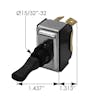 Kenworth Toggle Switch 8946K1197 D66053237 K301424 Dimensions