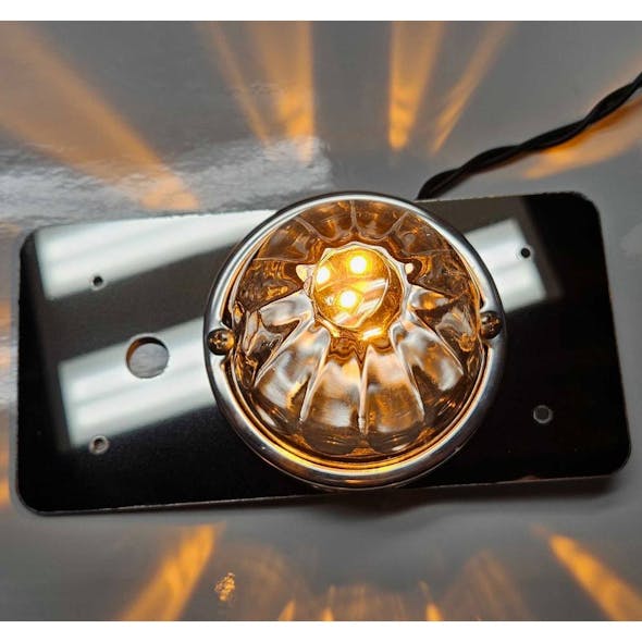 Mack R Series Interior Dome Light Bracket with 1 Watermelon Light Hole lit