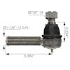 Freightliner Cascadia Driver Tie Rod End 6073380110 6073380610 6073381010 Dimensions