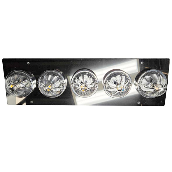 Peterbilt 378 379 Sleeper Dome Light Bracket with 5 Watermelon Light Holes - unlit