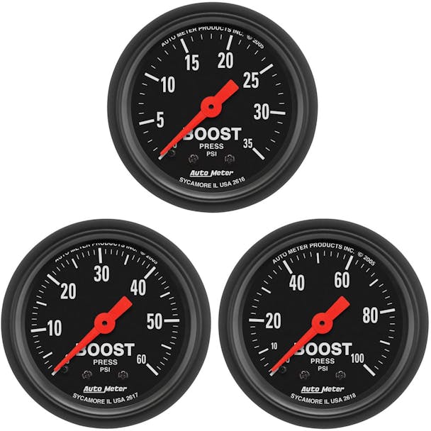AutoMeter 2 1/16" Mechanical Boost Gauge Z-Series