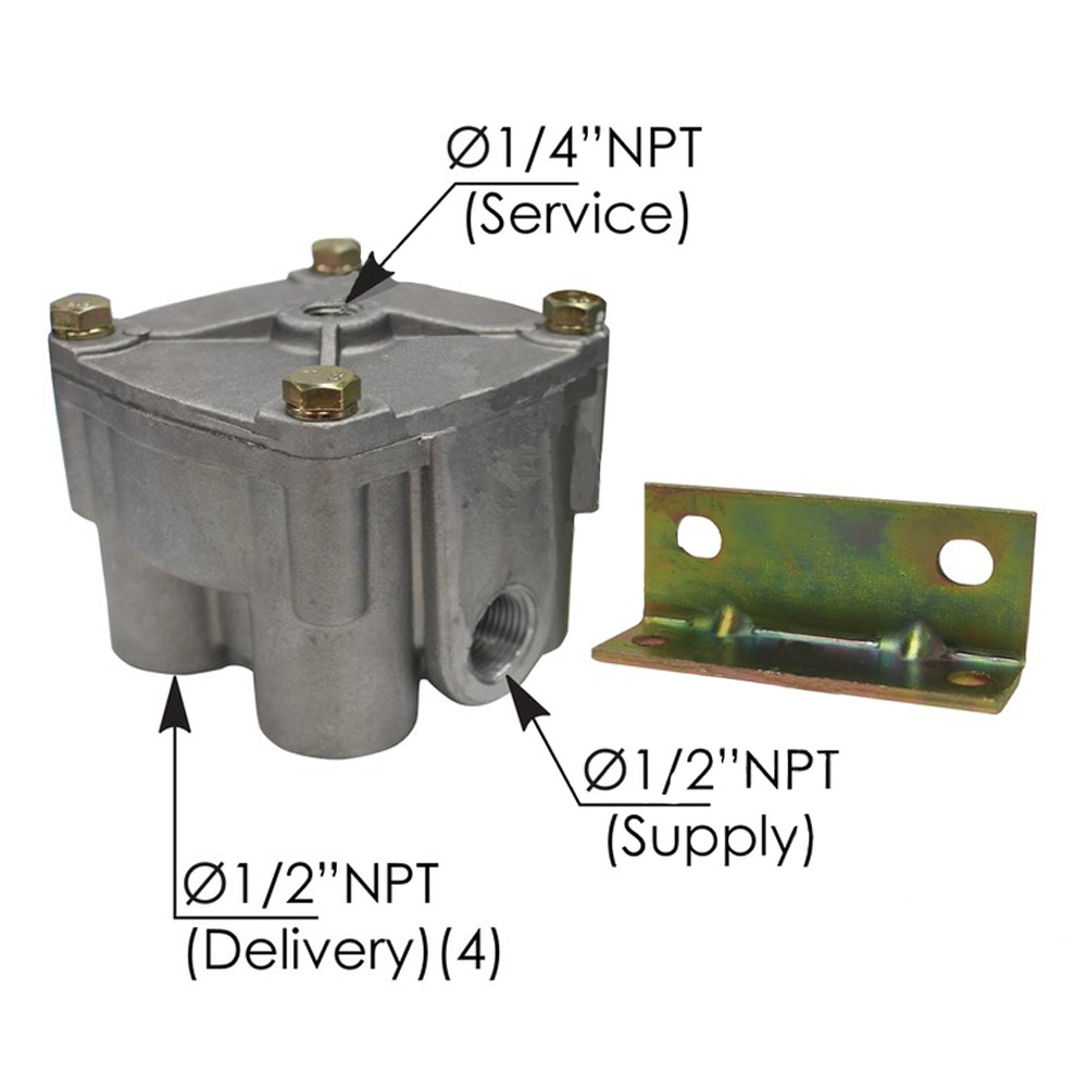 Air Brake Relay Valve R12 Type 065181 65181 - Raney's Truck Parts