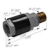 In Line Quick Release Valve TV801095 032020 401146 Dimensions