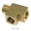 3/8" Street Tee 3750X6 2225P6 107C 017095 S2256 Dimensions
