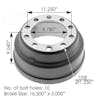 Brake Drum 4C4Z1125AE 10005331-Measurement 2