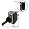 Peterbilt Toggle Switch 1603398 8946K832-Measurements