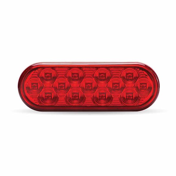 Red STT Oval Mirror LED 13 Diode Light