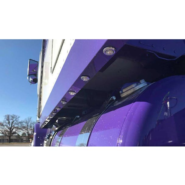 Peterbilt 589 3/4" Amber LED Stainless Steel Cab Panel Lights 2