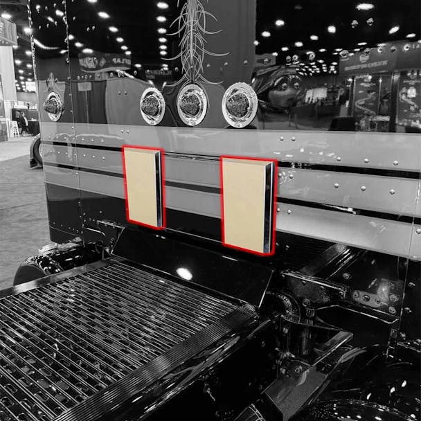 Peterbilt 589 2 Piece Ghost Mounted Sleeper Vent Cover - Default