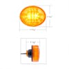 3 LED Oval Clearance Marker Light Amber Measurements 