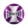 Vibrant Colored Maltese Cross "Tractor" Air Valve Knob Sticker - Purple