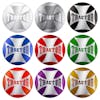 Vibrant Colored Maltese Cross "Tractor" Air Valve Knob Sticker - All Colors