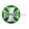 Vibrant Colored Maltese Cross Trailer Air Valve Knob Sticker Dimensions