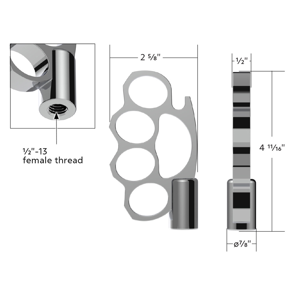 Knuckle Style Chrome Gearshift Knob - Raney's Truck Parts