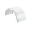 White Poly Truck Fenders For 22.5" Or 24.5" Wheels - Single