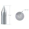 7 1/8" Spiked Chrome Tall Nut Cover- Dimensions 