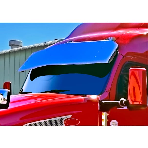 Peterbilt 579 Ultraloft 18" Stainless Steel Drop Visor Default - Thumbnail