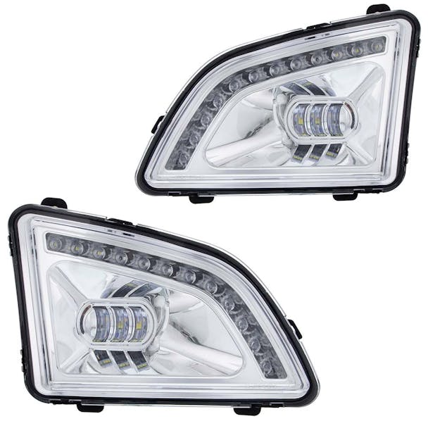 Volvo VNL LED Chrome Projector Fog Lights GRP