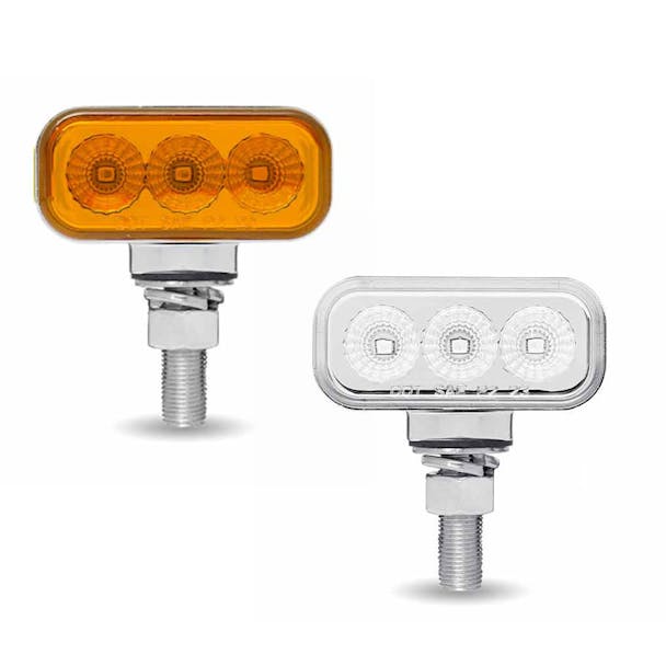 Mini Double Face Amber Red LED Clearance Marker Light With Reflector - Default