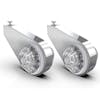 Icon MXT Low Profile Watermelon Mirror Light Bracket By RoadWorks Chrome Clear