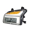Kenworth T880 Chrome Headlight With LED Amber Turn Signal- Driver