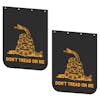 24" x 30" Black Don't Tread On Me Rattlesnake Poly Mud Flap-pair