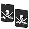 24" X 30" Black Pirate Mud Flap pair