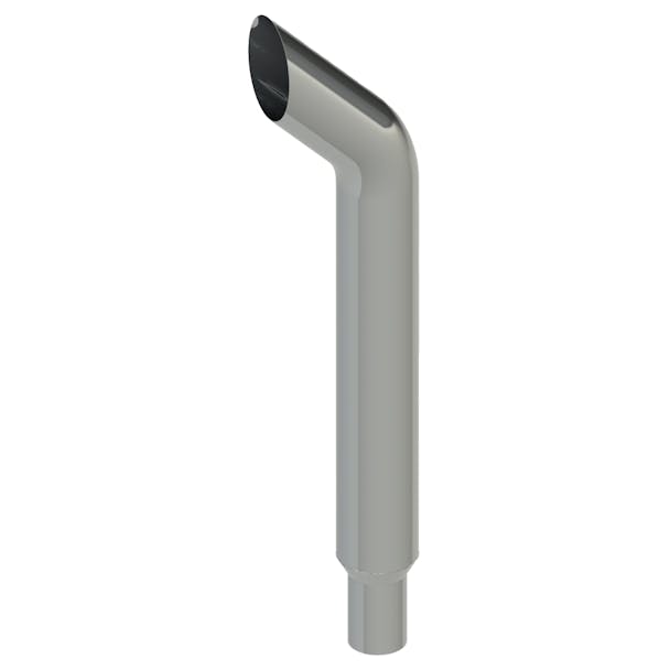 Lincoln Chrome Bullhorn Exhaust Stack With Extended OD Bottom Default