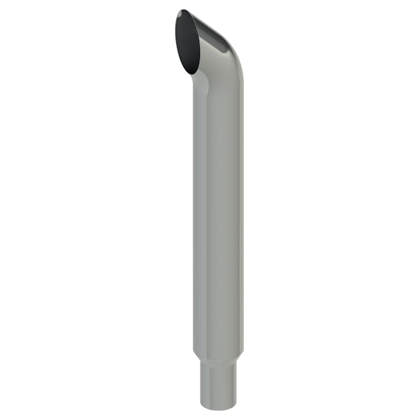 Lincoln Chrome West Coast Curve Exhaust Stack With Extended OD Bottom Default