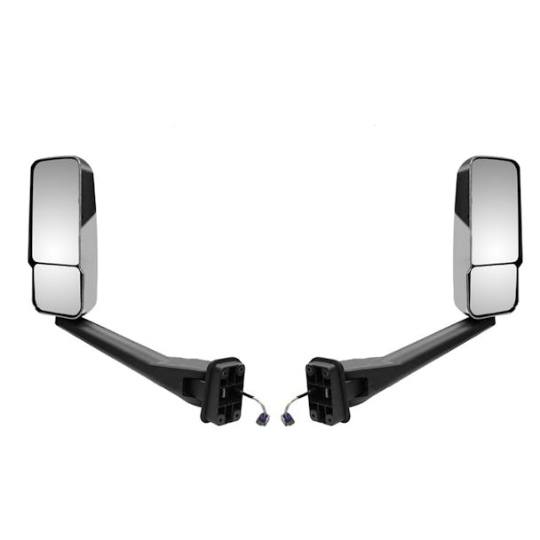 Chevrolet GMC Heated & Motorized Chrome Mirror Assembly With Marker Light-5