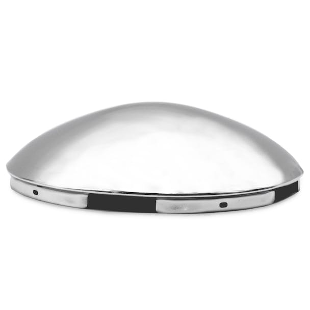 Chrome 4 Notch Dome Style Front Hub Cap - Thumbnail