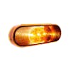 3 LED 6" Oval Back-Up Light Amber Lens - Side On Partial