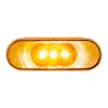 3 LED 6" Oval Back-Up Light Amber Lens - Thumbnail