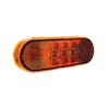 3 LED 6" Oval Back-Up Light Amber Lens - Side Off