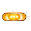 3 LED 6" Oval Back-Up Light Amber Lens - Dimensions