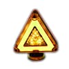 Double Face Triangle LED Lights Amber Front Red Back amber